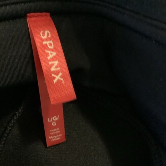 SPANX FAUX SUEDE NAVY LEGGINGS L - Picture 9 of 12